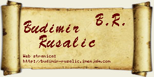 Budimir Rusalić vizit kartica